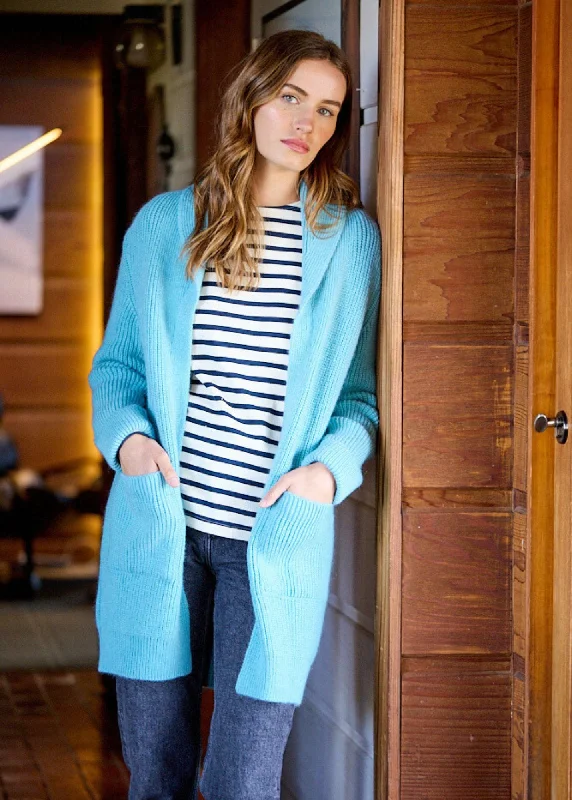 Women's Seasonal Attire Daily Essentials MANE - Long Shawl Collar Jacket | Mohair Blend (JADE) Women's Seasonal Attire Daily Essentials MANE - Long Shawl Collar Jacket | Mohair Blend (JADE)