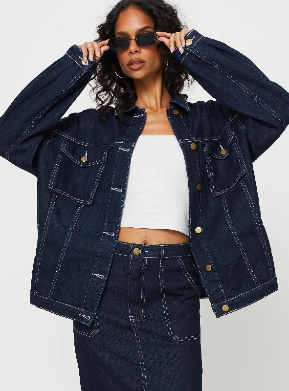 Women's Seasonal Apparel Effortless Style, Endless Impact Vine Shacket Blue