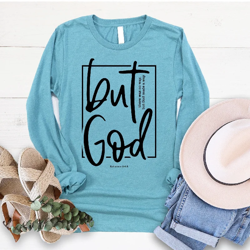 Women's Vintage Clothes Effortless Comfort But God Long Sleeve