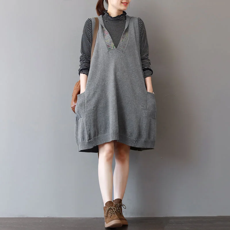 Women's Casual Apparel Limited Stock cozy green sweater dress trendy plus size sleeveless pullover sweater casual hooded dress Women's Casual Apparel Limited Stock cozy green sweater dress trendy plus size sleeveless pullover sweater casual hooded dress
