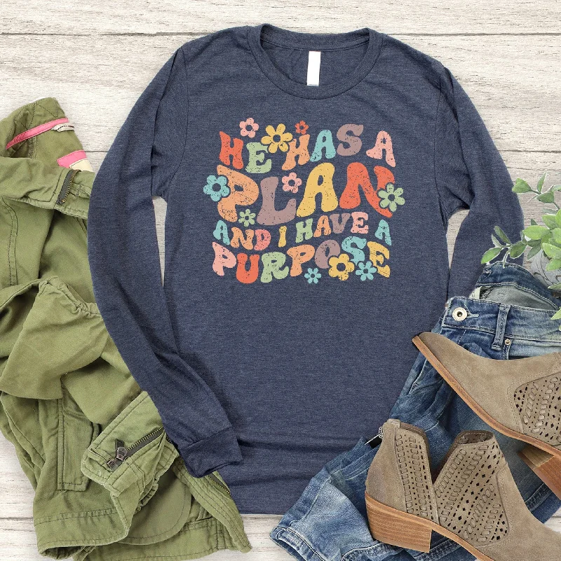 Women's Clothing Rustic Countryside Charm Look He Has A Plan Long Sleeve