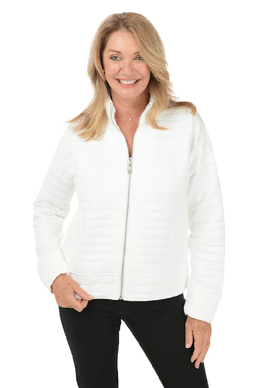Women's Sporty Clothes End Of Season Sale Quilted Zip-Front Jacket