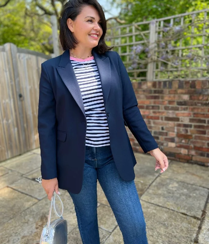 Formal Outfit For Women Hurry Before It's Gone Navy Tailored Blazer