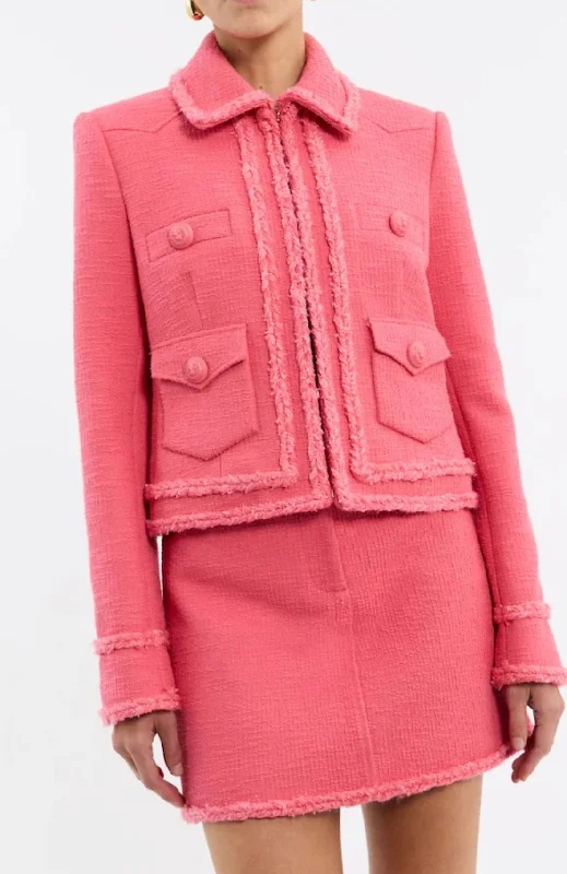 Timeless Women's Apparel Parisian Effortless Chic Style Rebecca Vallance Montana Jacket - Rose Arriving 13 Feb Timeless Women's Apparel Parisian Effortless Chic Style Rebecca Vallance Montana Jacket - Rose Arriving 13 Feb