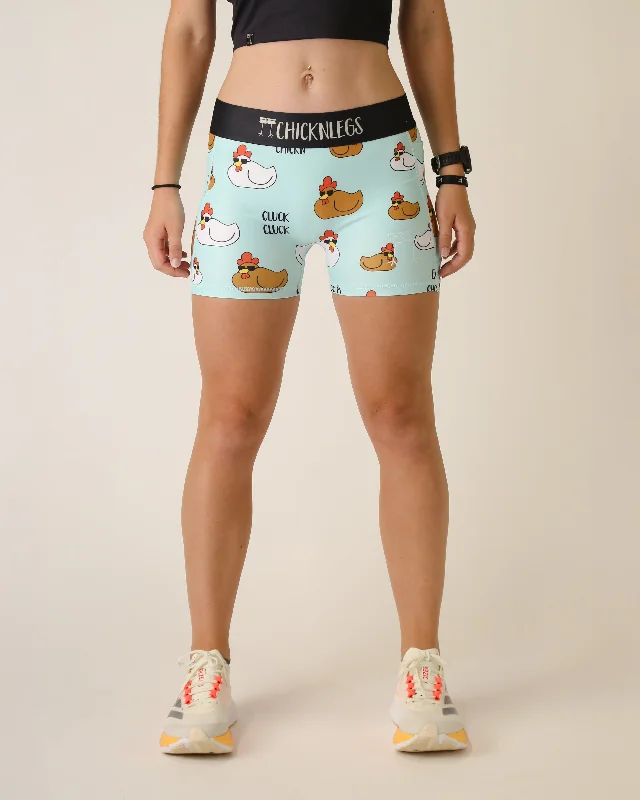 Charming Women's Holiday Apparel Effortless Comfort Women's Swaggy Chickns 3" Compression Shorts Charming Women's Holiday Apparel Effortless Comfort Women's Swaggy Chickns 3" Compression Shorts