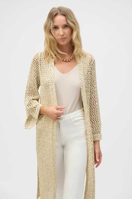 Women's Luxury Attire Limited Styles Joseph Ribkoff - Sweater Knit Open Stitch Cover-Up Women's Luxury Attire Limited Styles Joseph Ribkoff - Sweater Knit Open Stitch Cover-Up