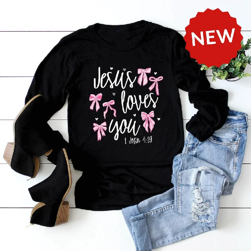 Women's Loungewear Clothes Luxury Comfort Jesus Loves You Long Sleeve
