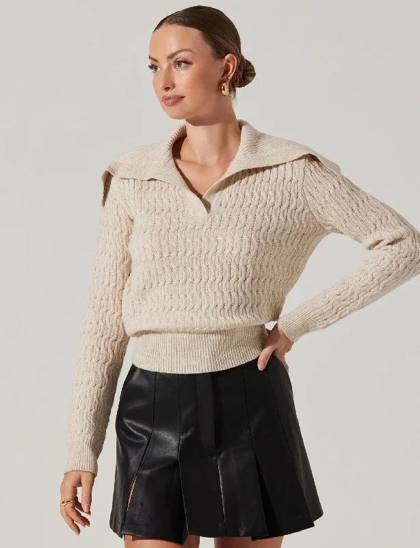 Women's Holiday Apparel Seasonal Trend Xanthe Sweater, Cream
