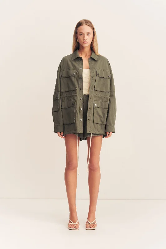 Women's Classic Outfit Unbeatable Prices ARIANA ANORAK PATCH POCKET JACKET - KHAKI Women's Classic Outfit Unbeatable Prices ARIANA ANORAK PATCH POCKET JACKET - KHAKI