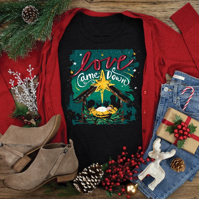 Women's Chic Outerwear Garments Season Offer Love Came Down Tee