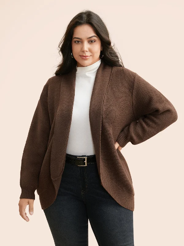 Women's Activewear Outfit Day-To-Night Styles Supersoft Essentials Textured Lapel Collar Cardigan Women's Activewear Outfit Day-To-Night Styles Supersoft Essentials Textured Lapel Collar Cardigan