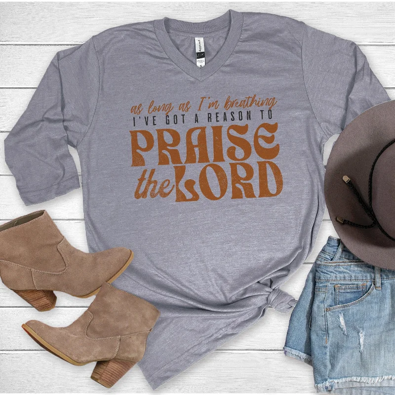 Women's Clothing Sets Urban Sophistication Praise The Lord 3/4 Sleeve V-Neck