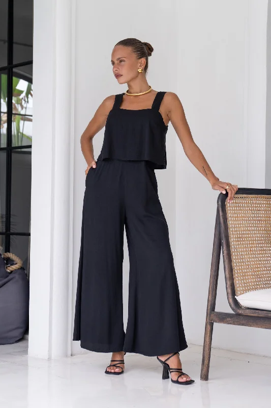 Women's Clothing For Everyday Wear Discounts On Casual Weekend Styles Adele Black Jumpsuit Women's Clothing For Everyday Wear Discounts On Casual Weekend Styles Adele Black Jumpsuit