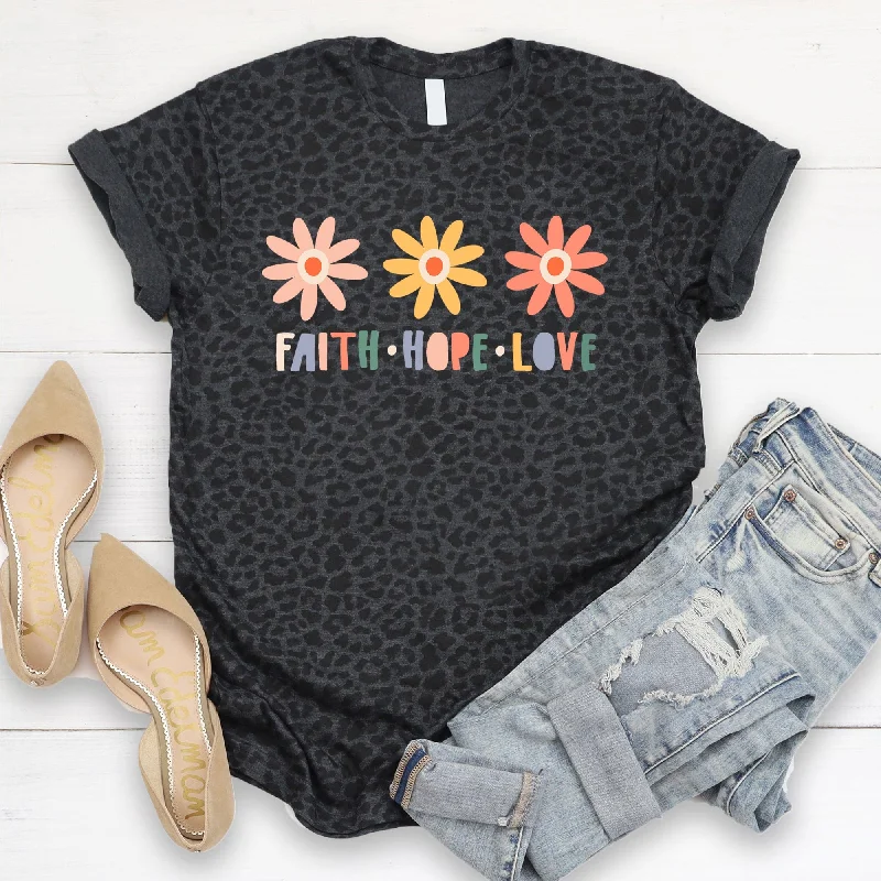 Affordable Luxury Women's Apparel New Season Fashion Preview Faith Hope Love Flowers Tee Affordable Luxury Women's Apparel New Season Fashion Preview Faith Hope Love Flowers Tee