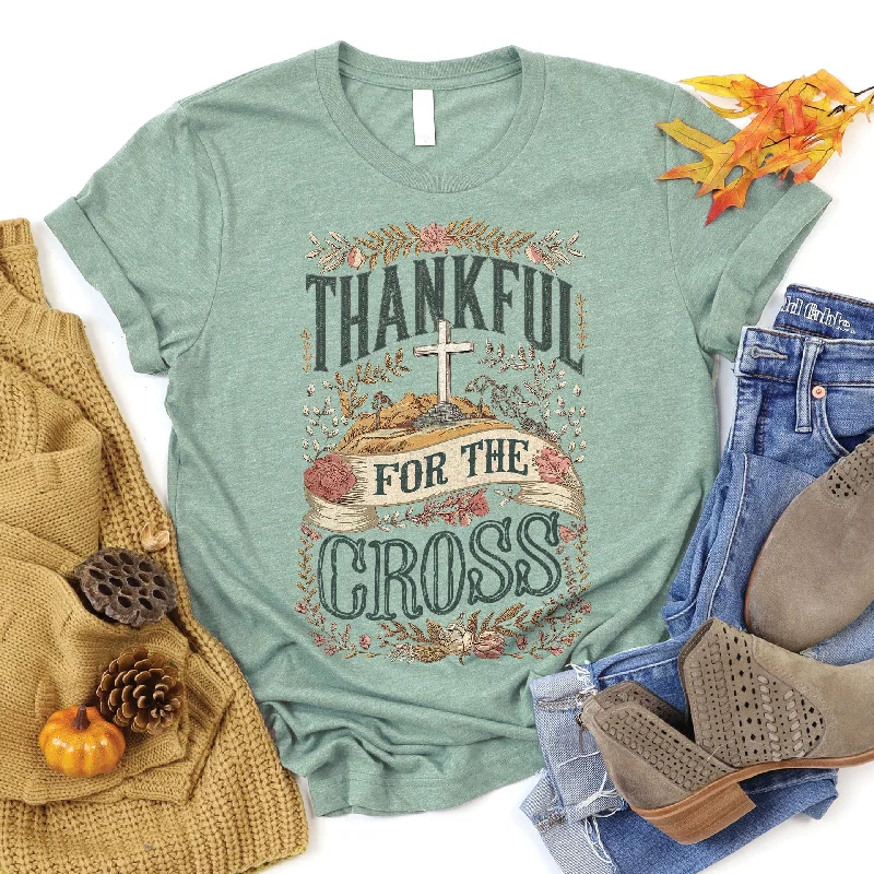 Women's Functional Outdoor Garments Huge Price Cut Thankful for the Cross Tee