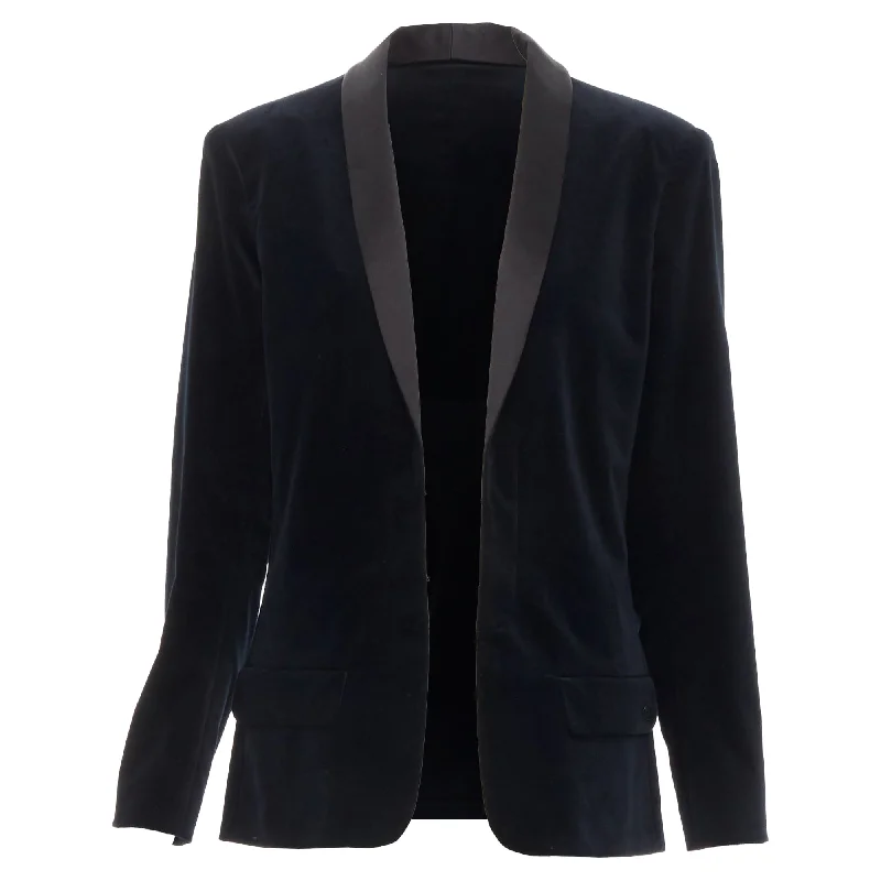 Women's Holiday Attire Premium Style Chanel paris hamburg metier d'art velvet tuxedo blazer