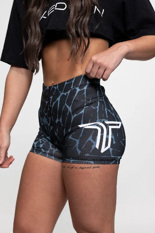 Women's Cozy Clothes Sophisticated Outfits Magma Women's Compression Shorts (4" Inseam) - Blue Steel Women's Cozy Clothes Sophisticated Outfits Magma Women's Compression Shorts (4" Inseam) - Blue Steel