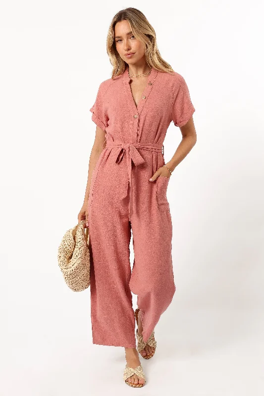 Stylish Women's Apparel Effortless Everyday Wear Archie Jumpsuit - Pink