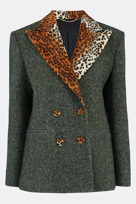 Women's Transitional Outfit High End Designer Brands Discount ROXANA JACKET IN HERRINGBONE TWEED Women's Transitional Outfit High End Designer Brands Discount ROXANA JACKET IN HERRINGBONE TWEED