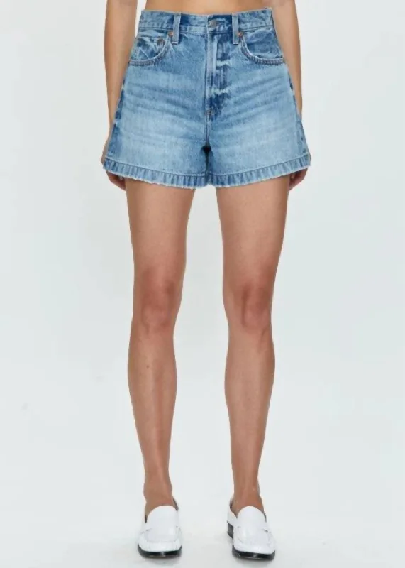 Women's Clothes Elegant Clothing Saige High Rise Shorts In French Riviera