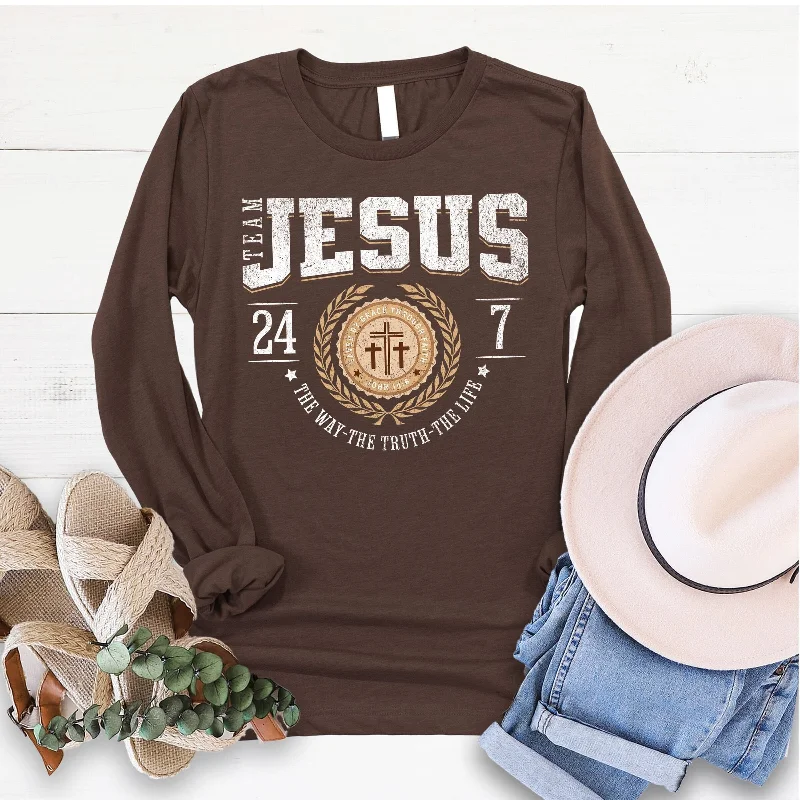 Women's Charming Outfit For Events Fashion Sale Team Jesus Long Sleeve