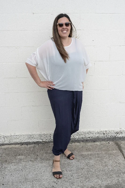 Women's Vacation Outfit Set Quick Grab Deals Aladdin Pants/Jumpsuit - Navy
