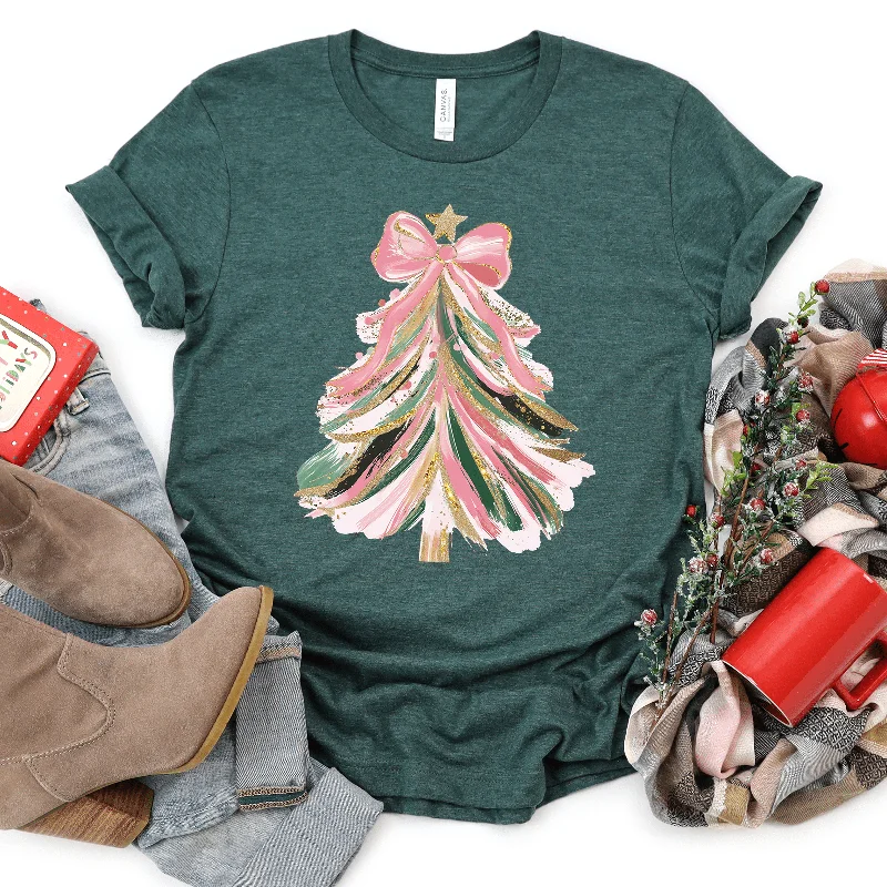 Women's Work Outfit Special Occasion Wear Christmas Glitter Tee