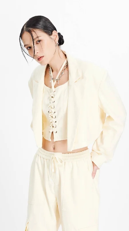 Women's Comfortable Apparel Fashion-Forward Style Cropped Blazer