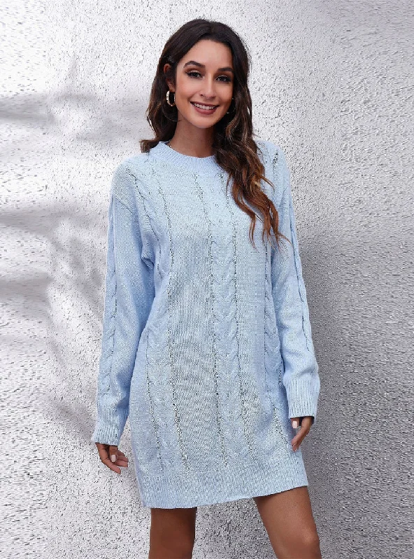 Affordable Women's Clothing New Styles Just In TastyHottie - LOOSE LONG-SLEEVED KNITTED SWEATER DRESS Affordable Women's Clothing New Styles Just In TastyHottie - LOOSE LONG-SLEEVED KNITTED SWEATER DRESS