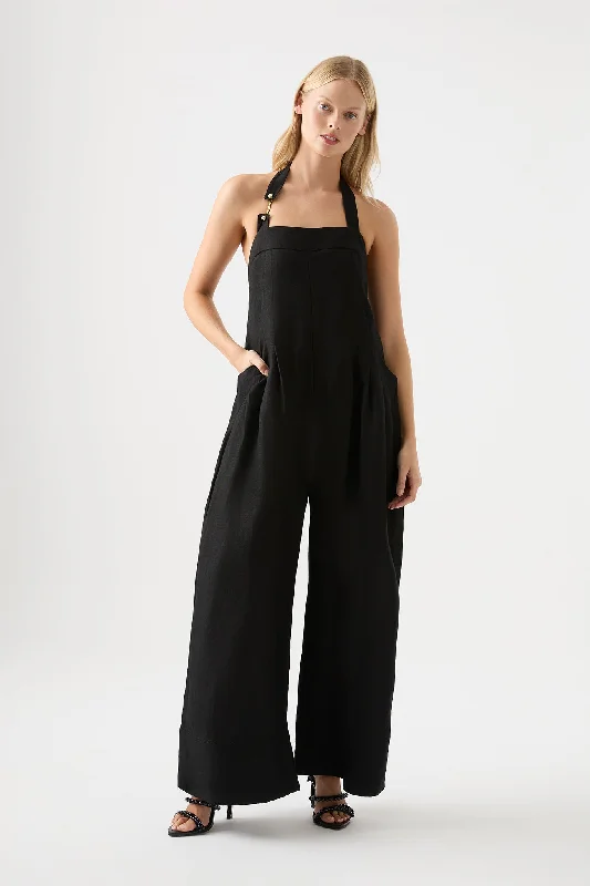 Women's Comfy Attire For Lounging Massive Savings Neo Pleated Halter Jumpsuit