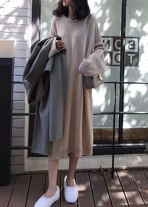 Women's Casual Garments Trendy Styles Pullover pink Sweater dresses Quotes o neck fall knitted dress Women's Casual Garments Trendy Styles Pullover pink Sweater dresses Quotes o neck fall knitted dress