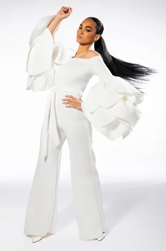 Stylish Women's Garments Limited Stock, Big Discounts I UNDERSTOOD THE ASSIGNMENT RUFFLE SLEEVE JUMPSUIT Stylish Women's Garments Limited Stock, Big Discounts I UNDERSTOOD THE ASSIGNMENT RUFFLE SLEEVE JUMPSUIT