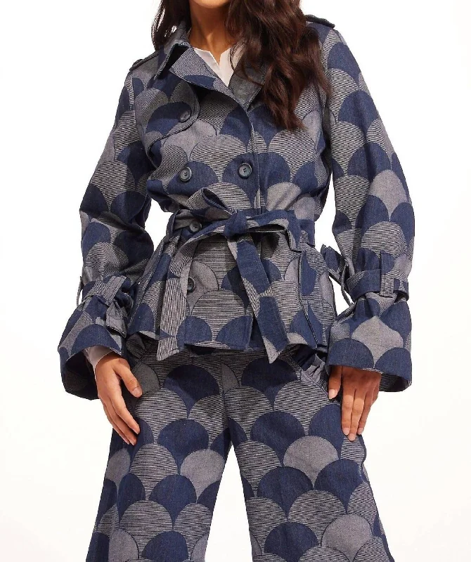 Women's Comfortable Lounge Attire Casual Fashion Brex Jacket In Atomic Denim