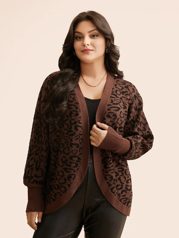 Women's Seasonal Clothing Mother'S Day Special Supersoft Essentials Leopard Print Dolman Sleeve Cardigan Women's Seasonal Clothing Mother'S Day Special Supersoft Essentials Leopard Print Dolman Sleeve Cardigan