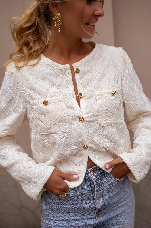 Women's Clothes And Apparel Sets Bold Silhouette Ecru Damien Cardigan