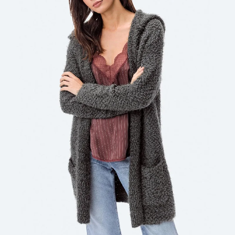 Women's Comfy Loungewear Outfit Eclectic Style Wardrobe Hooded Pocket Cardigan (Olive) Women's Comfy Loungewear Outfit Eclectic Style Wardrobe Hooded Pocket Cardigan (Olive)