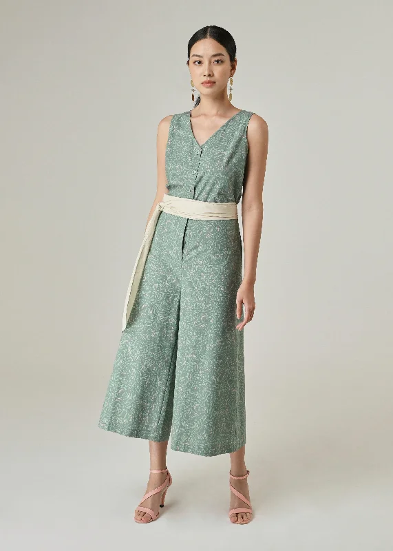 Women's Casual Apparel Dreamy Aesthetic NAM NAM - PEONY KOI OLIVE