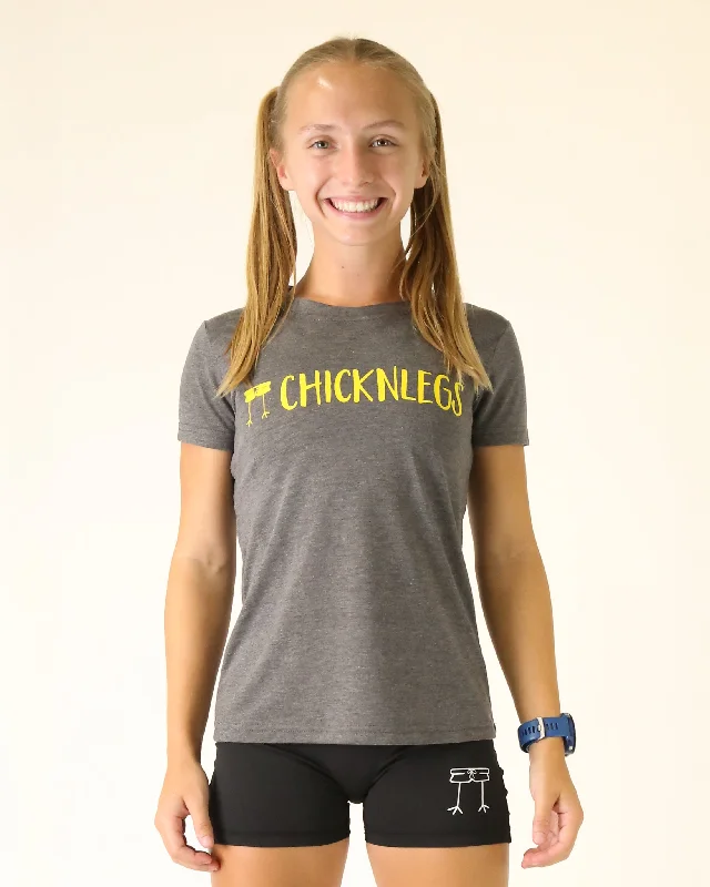 Sustainable Women's Apparel Graceful Cut Women's Heather Grey Logo Tee