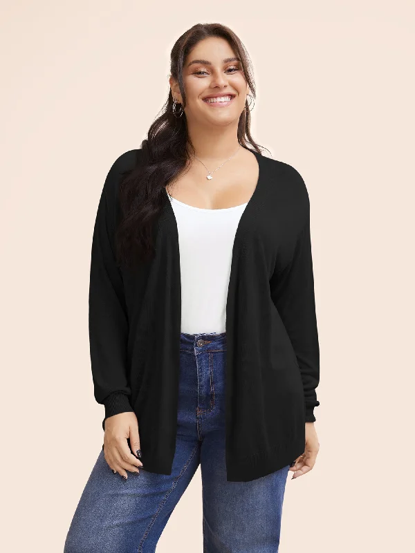 Women's Clothing For Casual Outings Wardrobe Update Supersoft Essentials Solid Open Front Loose Cardigan Women's Clothing For Casual Outings Wardrobe Update Supersoft Essentials Solid Open Front Loose Cardigan