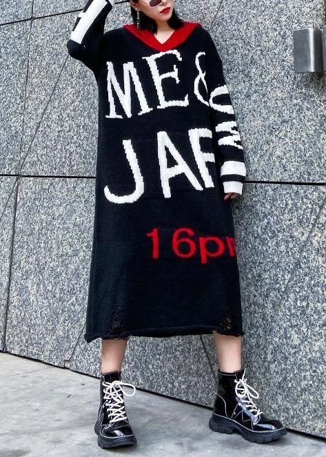 Women's Activewear Attire Limited Quantities Cute black Sweater dress outfit Upcycle alphabet Fuzzy hooded sweater dress Women's Activewear Attire Limited Quantities Cute black Sweater dress outfit Upcycle alphabet Fuzzy hooded sweater dress