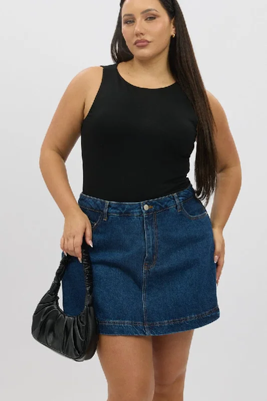 Casual Chic Clothing For Women Art Deco Geometric Pattern Look Denim Denim Skorts High rise Casual Chic Clothing For Women Art Deco Geometric Pattern Look Denim Denim Skorts High rise