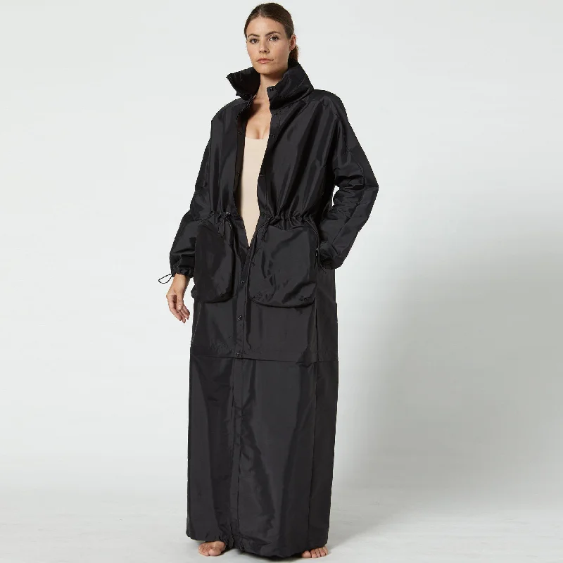 Women's Sporty Chic Clothes Trendy Attire For Her Coated Canvas Convertible Coat