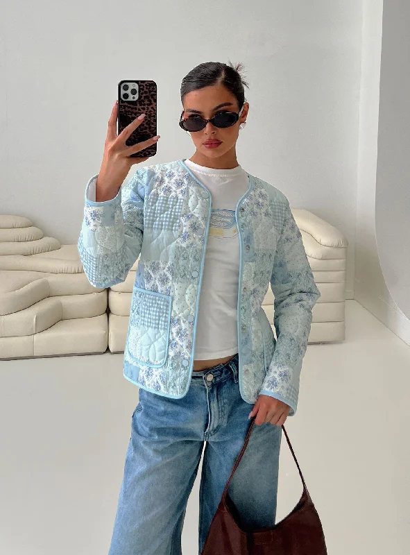 Vintage-Inspired Women's Apparel Disco - Inspired Retro Dance Look Brinny Quilted Jacket White Vintage-Inspired Women's Apparel Disco - Inspired Retro Dance Look Brinny Quilted Jacket White