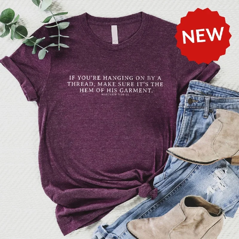 Stylish Women's Outerwear Apparel Forward Trendsetter Hem of His Garment Tee