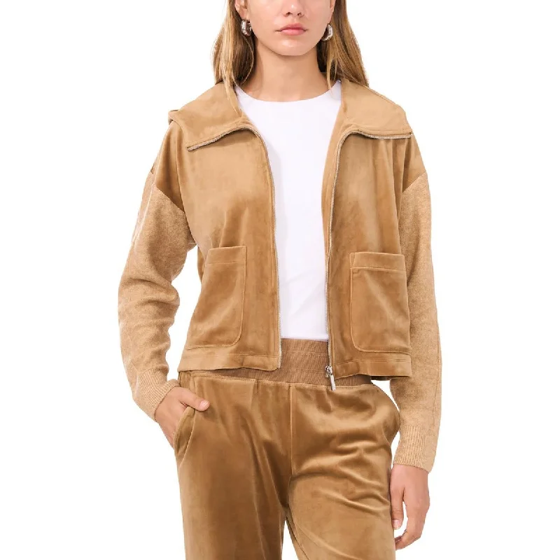 Women's Travel Apparel Browse Our Top Products Womens Mixed Media Velour Zip Hoodie