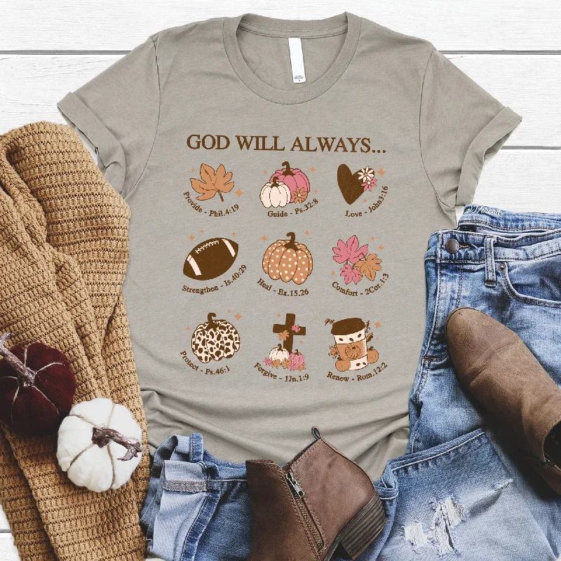 Affordable Fashion Clothing For Women Mid - Week Surprise God Will Always Tee