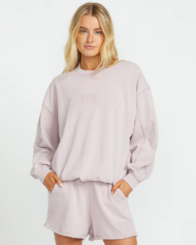 Women's Clothing For Work Effortless Chic Apparel Billabong So Typical Kendal Crew Sweatshirt-Haze Women's Clothing For Work Effortless Chic Apparel Billabong So Typical Kendal Crew Sweatshirt-Haze