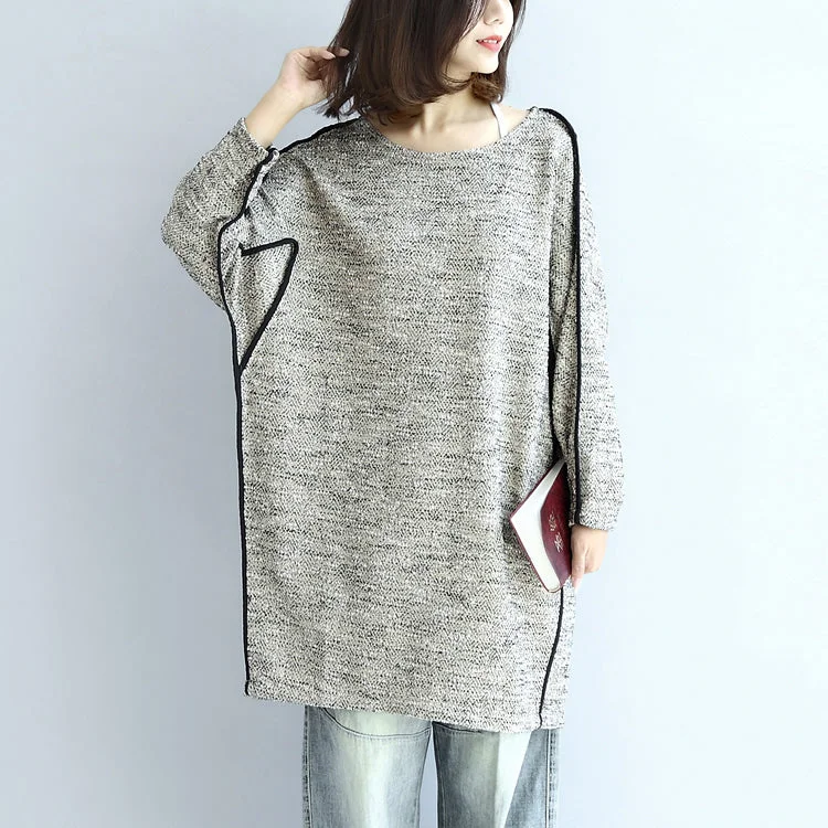 Fashionable Women's Casual Apparel New Season Fashion Preview Sale fall fashion 2024 casual knit cotton dresses light gray long sleeve sweater dress Fashionable Women's Casual Apparel New Season Fashion Preview Sale fall fashion 2024 casual knit cotton dresses light gray long sleeve sweater dress