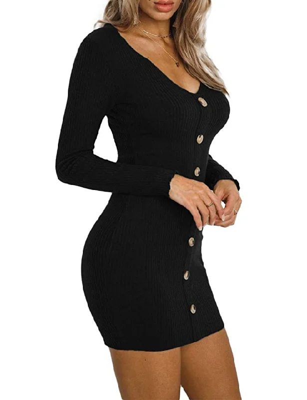 Women's Occasion Wear Clothes Limited Stock, Big Discounts TastyHottie - Women鈥檚 Ribbed Knit Button Down Sweater Dress V-Neck Long Sleeve Bodycon Mini Pencil Dress Women's Occasion Wear Clothes Limited Stock, Big Discounts TastyHottie - Women鈥檚 Ribbed Knit Button Down Sweater Dress V-Neck Long Sleeve Bodycon Mini Pencil Dress