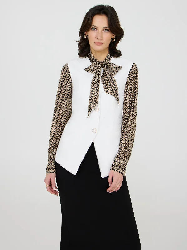 Women's Loungewear Clothes Flash Deals Button-Front Boucle Vest